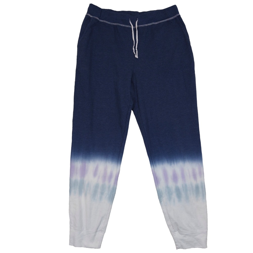 Beachlunchlounge Joggers Large Womens Tie Dye Dip Dye Navy Blue Purple White